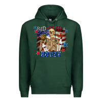 Sports Green Red white boozy 4th of july Premium Hoodie - CowGirlArtShop