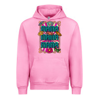 Fuchsia Pink mama mama mama Urban Hoodie - CowhideDigitalArt