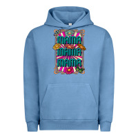 Pigment Pebble Blue mama mama mama Urban Hoodie - CowhideDigitalArt