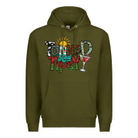 Army Green tanned and tipsy Premium Hoodie - SublimationCraftShop