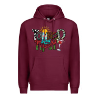 Burgundy tanned and tipsy Premium Hoodie - SublimationCraftShop