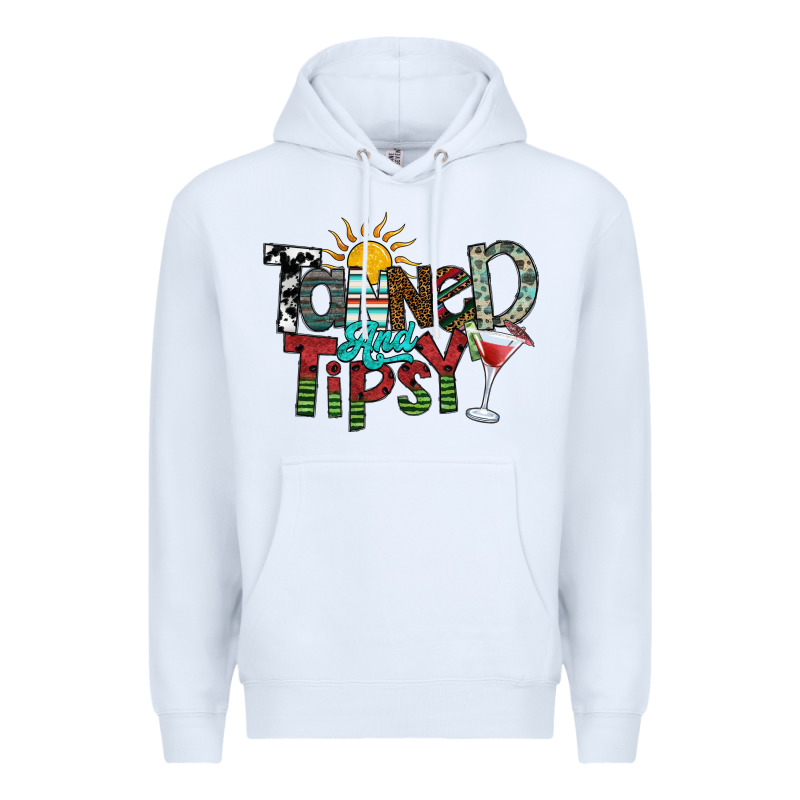 Tanned And Tipsy Premium Hoodie by SublimationCraftShop | Teevron