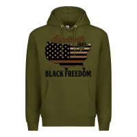 Army Green juneteenth 1865 black freedom Premium Hoodie - HRA Design Shop
