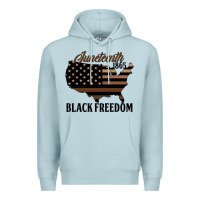 Blue Mist juneteenth 1865 black freedom Premium Hoodie - HRA Design Shop