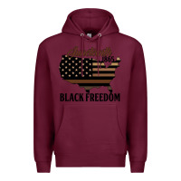 Burgundy juneteenth 1865 black freedom Premium Hoodie - HRA Design Shop