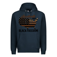 Navy juneteenth 1865 black freedom Premium Hoodie - HRA Design Shop