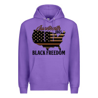 Purple juneteenth 1865 black freedom Premium Hoodie - HRA Design Shop