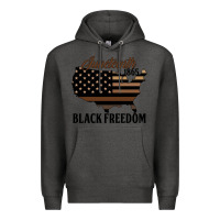 Charcoal Heather juneteenth 1865 black freedom Premium Hoodie - HRA Design Shop