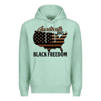 Seafoam juneteenth 1865 black freedom Premium Hoodie - HRA Design Shop