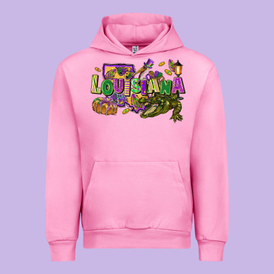 Louisiana Mardi Gras Urban Hoodie Designed By Fadigitalartstudio