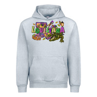 Heather Grey louisiana mardi gras Urban Hoodie - FaDigitalArtStudio