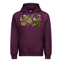 Mauve Wine louisiana mardi gras Urban Hoodie - FaDigitalArtStudio