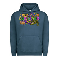 Pigment Midnight Navy louisiana mardi gras Urban Hoodie - FaDigitalArtStudio