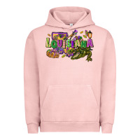 Pigment Salmon louisiana mardi gras Urban Hoodie - FaDigitalArtStudio