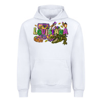 White louisiana mardi gras Urban Hoodie - FaDigitalArtStudio