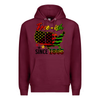Burgundy free ish since 1865 Premium Hoodie - HRA Design Shop