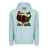 Blue Mist free ish since 1865 Premium Hoodie - HRA Design Shop