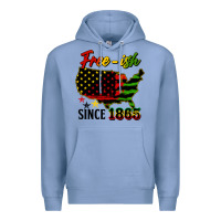 Colony Blue free ish since 1865 Premium Hoodie - HRA Design Shop