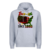 Heather Grey free ish since 1865 Premium Hoodie - HRA Design Shop