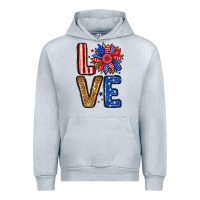Heather Grey Love sunflower Urban Hoodie - Neo Western