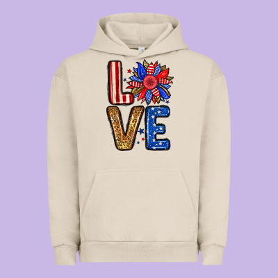Love Sunflower Urban Hoodie Designed By Neo Western