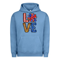 Pigment Pebble Blue Love sunflower Urban Hoodie - Neo Western