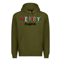 Army Green Merry Christmas Premium Hoodie - CowhideDigitalArt
