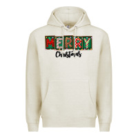 Oatmeal Heather Merry Christmas Premium Hoodie - CowhideDigitalArt
