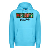 Ocean Blue Merry Christmas Premium Hoodie - CowhideDigitalArt