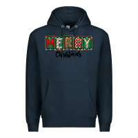 Navy Merry Christmas Premium Hoodie - CowhideDigitalArt
