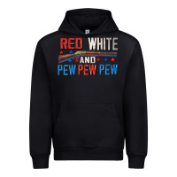Black Red white and pew pew pew Urban Hoodie - CowGirlArtShop