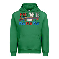 Emerald Red white and pew pew pew Urban Hoodie - CowGirlArtShop