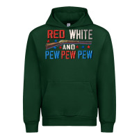 Forest Green Red white and pew pew pew Urban Hoodie - CowGirlArtShop