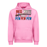 Fuchsia Pink Red white and pew pew pew Urban Hoodie - CowGirlArtShop