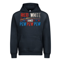 Navy Red white and pew pew pew Urban Hoodie - CowGirlArtShop