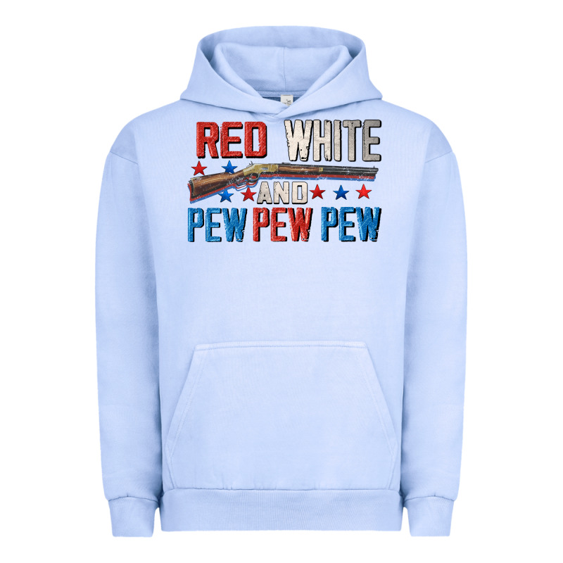 Red White And Pew Pew Pew Urban Hoodie by CowGirlArtShop | Teevron