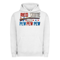 Pigment Lunar Rock Red white and pew pew pew Urban Hoodie - CowGirlArtShop
