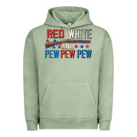Pigment Oil Green Red white and pew pew pew Urban Hoodie - CowGirlArtShop