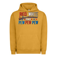 Pigment Peanut Butter Red white and pew pew pew Urban Hoodie - CowGirlArtShop