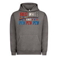 Pigment Tornado Red white and pew pew pew Urban Hoodie - CowGirlArtShop