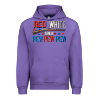 Tulip Red white and pew pew pew Urban Hoodie - CowGirlArtShop