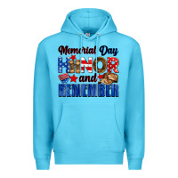 Ocean Blue Memorial day honor and remember Premium Hoodie - Neo Western