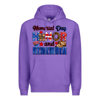 Purple Memorial day honor and remember Premium Hoodie - Neo Western