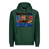 Sports Green Memorial day honor and remember Premium Hoodie - Neo Western