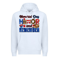 White Memorial day honor and remember Premium Hoodie - Neo Western