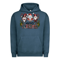 Pigment Midnight Navy merry christmas Urban Hoodie - CowhideDigitalArt