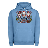 Pigment Pebble Blue merry christmas Urban Hoodie - CowhideDigitalArt