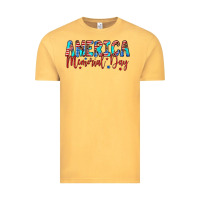 Vintage Mustard america memorial day Vintage Tee - Artiststas