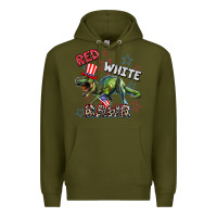 Army Green Red white rawr 4th of July Premium Hoodie - CowGirlArtShop
