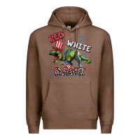 Chestnut Red white rawr 4th of July Premium Hoodie - CowGirlArtShop